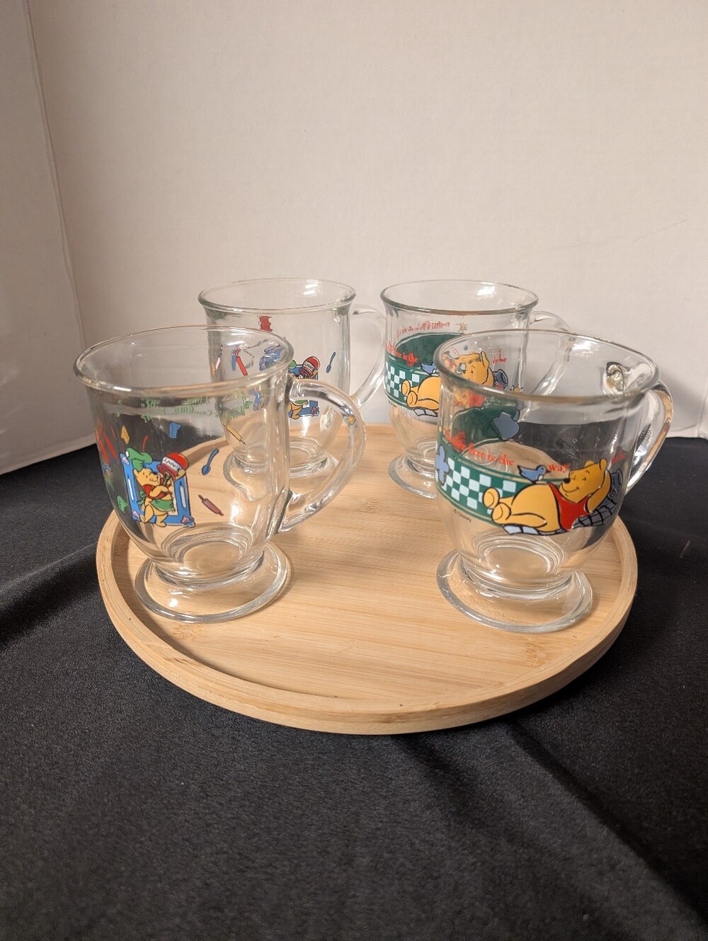 VINTAGE Disney Winnie the Pooh Cup Mug Pitcher Anchor Hocking Set Lot Bundle - Picture 2 of 16